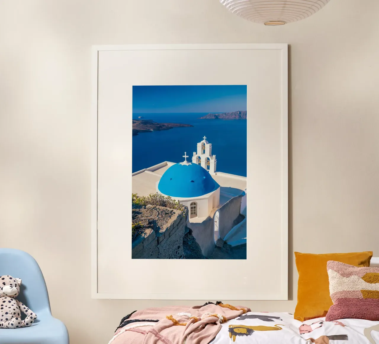 Santorini Glow poster da PhotoVibe Decor