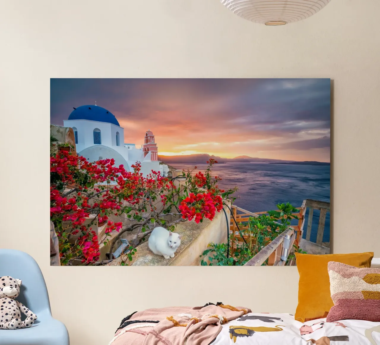 Santorini Glow pannello forex da PhotoVibe Decor