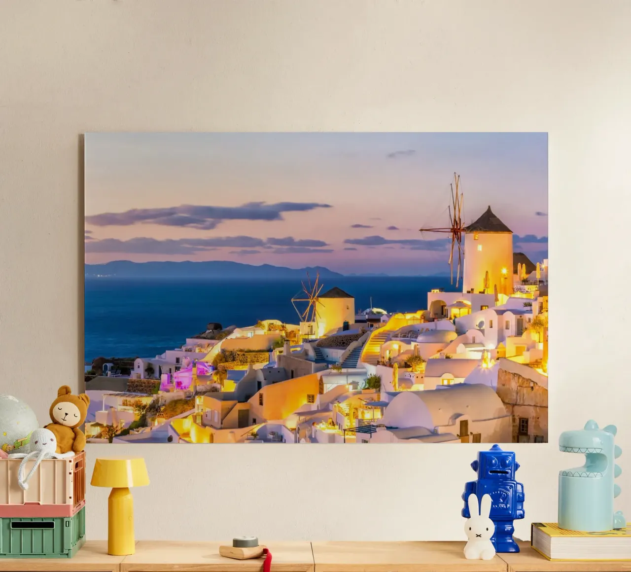 Santorini Glow plexiglass da PhotoVibe Decor