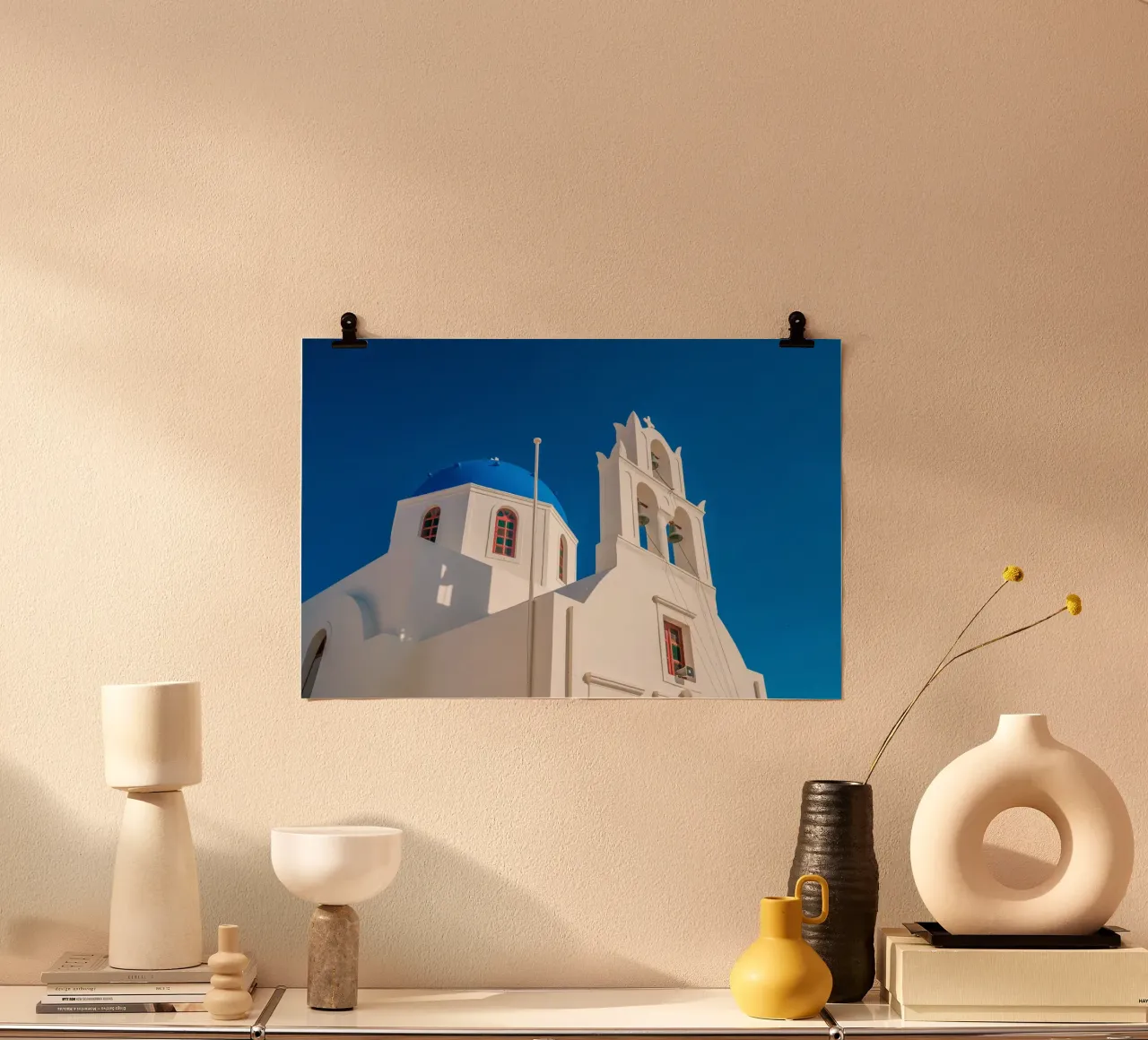 Santorini Glow poster da PhotoVibe Decor