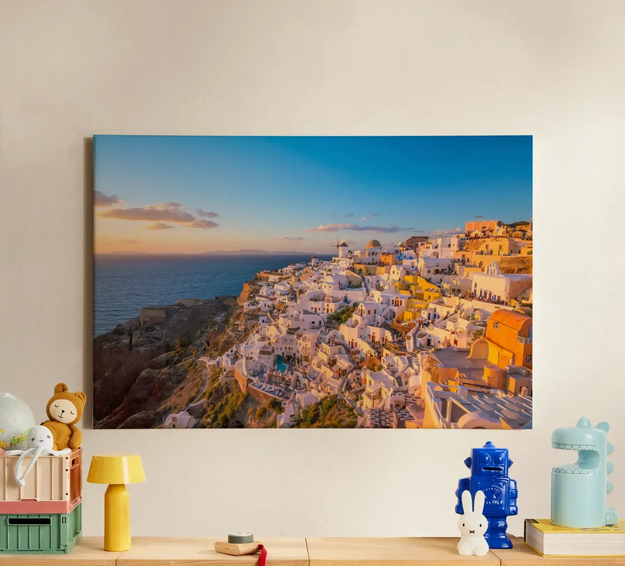 Santorini Glow tela da PhotoVibe Decor