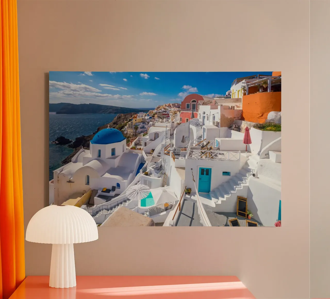 Santorini Glow tela da PhotoVibe Decor