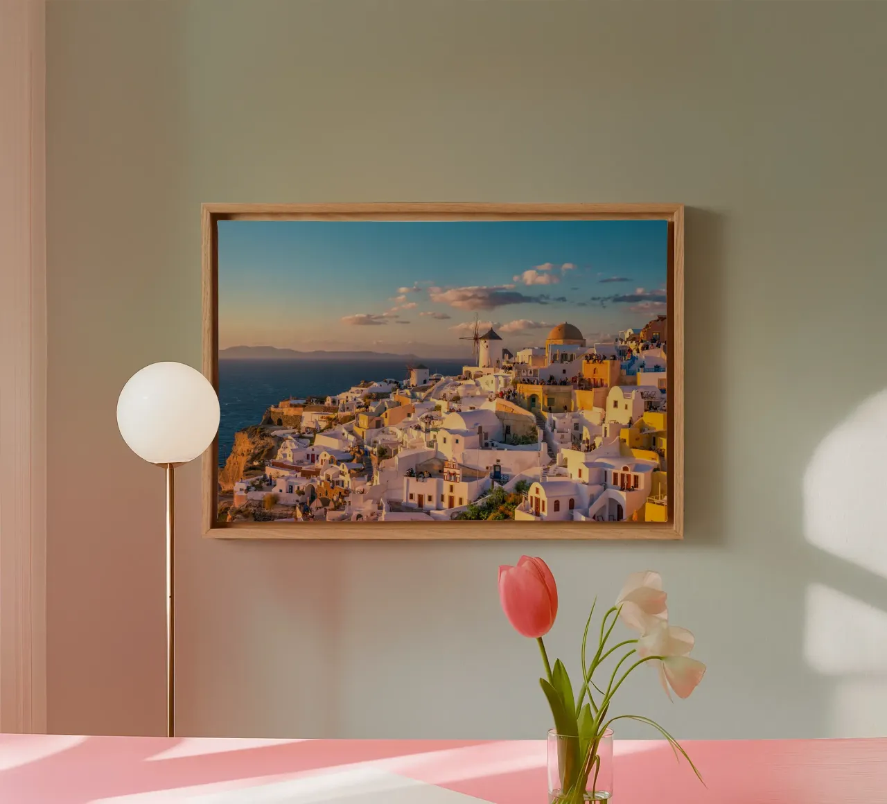 Santorini Glow tela da PhotoVibe Decor