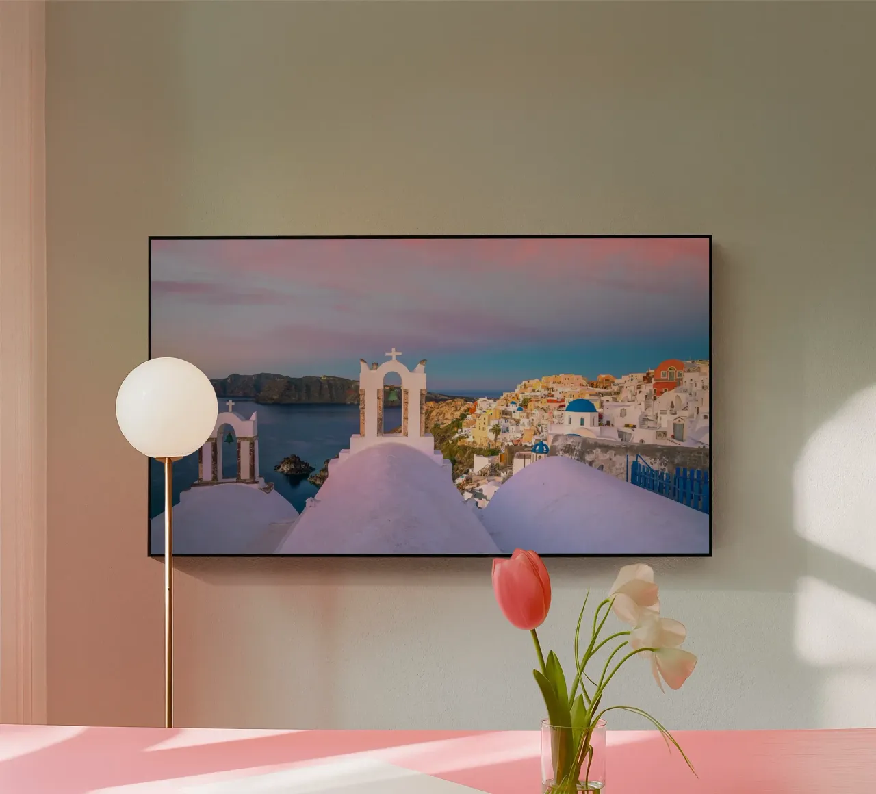 Santorini Glow plexiglass da PhotoVibe Decor