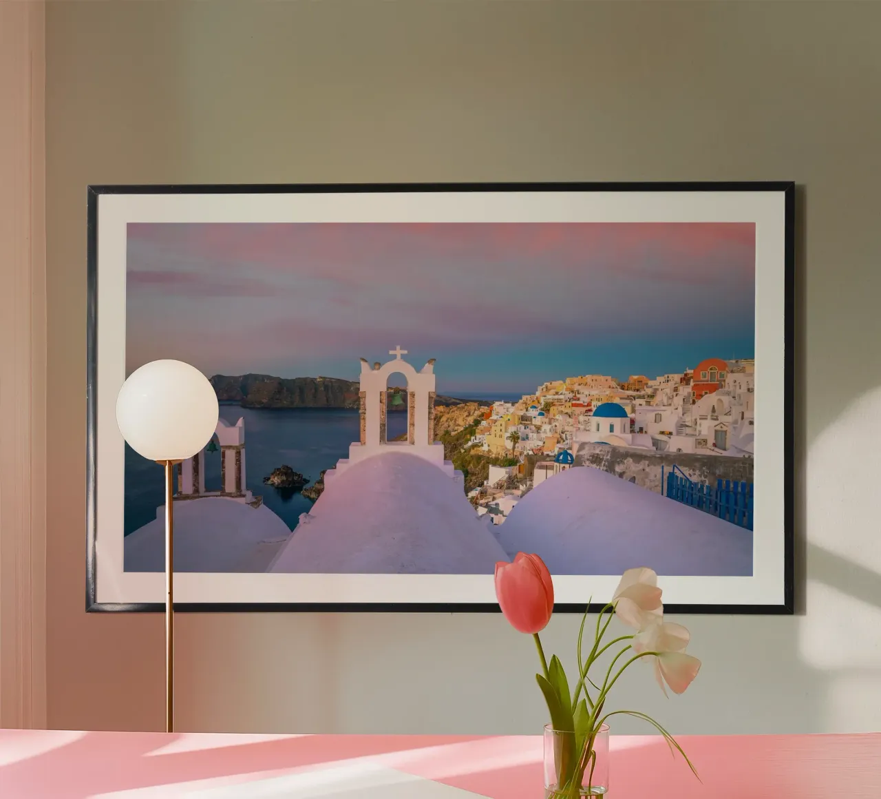 Santorini Glow poster da PhotoVibe Decor