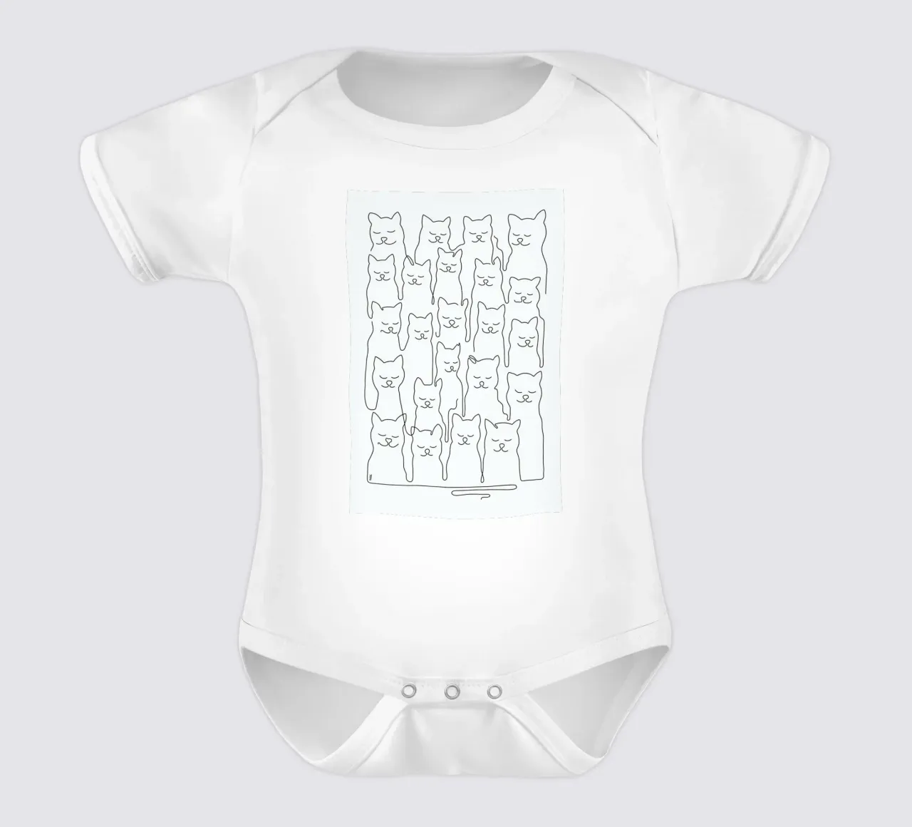 Catsss short-sleeve baby romper by Ninhol