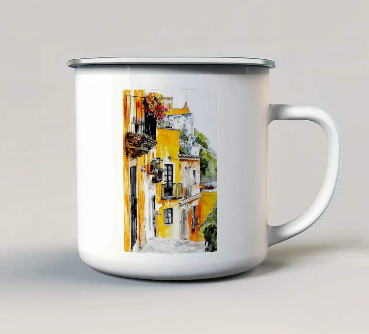 Città messicana tazza in smalto da Justyna Jaszke JBJart