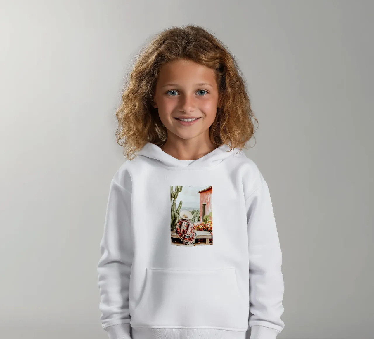 Vecchio messicano felpa bambino con cappuccio da Justyna Jaszke JBJart