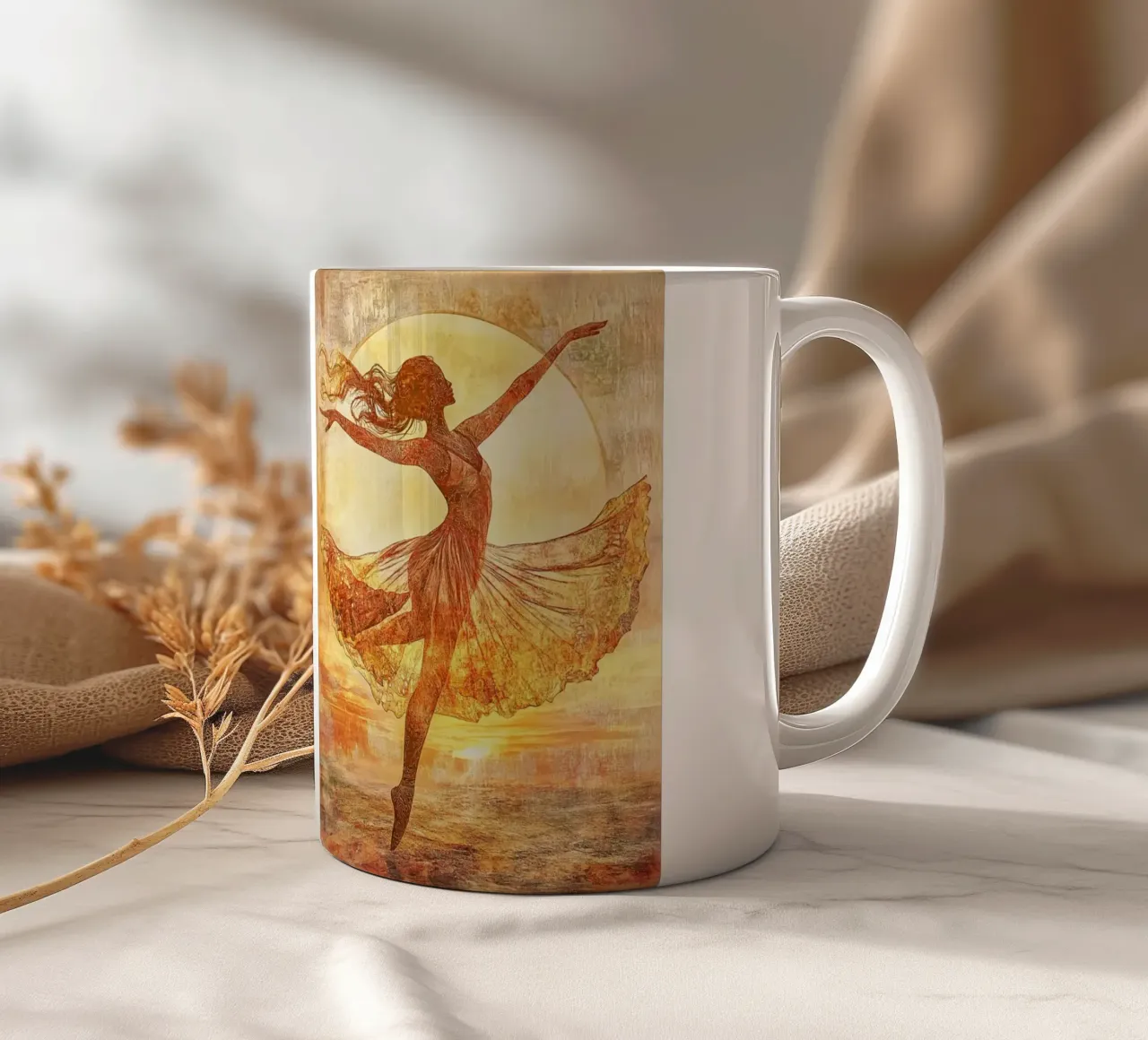 Alba tazza in ceramica da Art-Nouveau-Dsg
