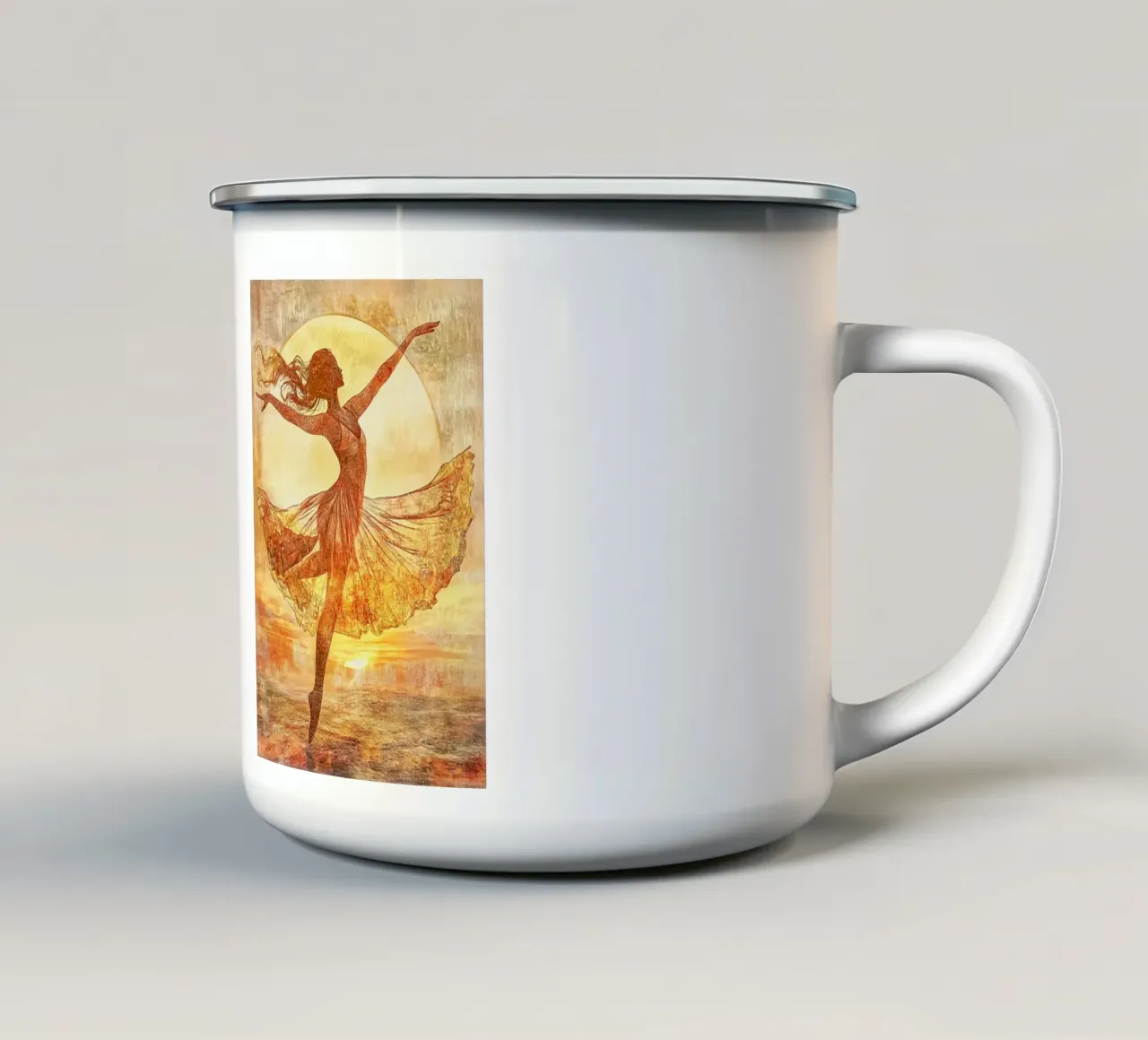 Alba tazza in smalto da Art-Nouveau-Dsg