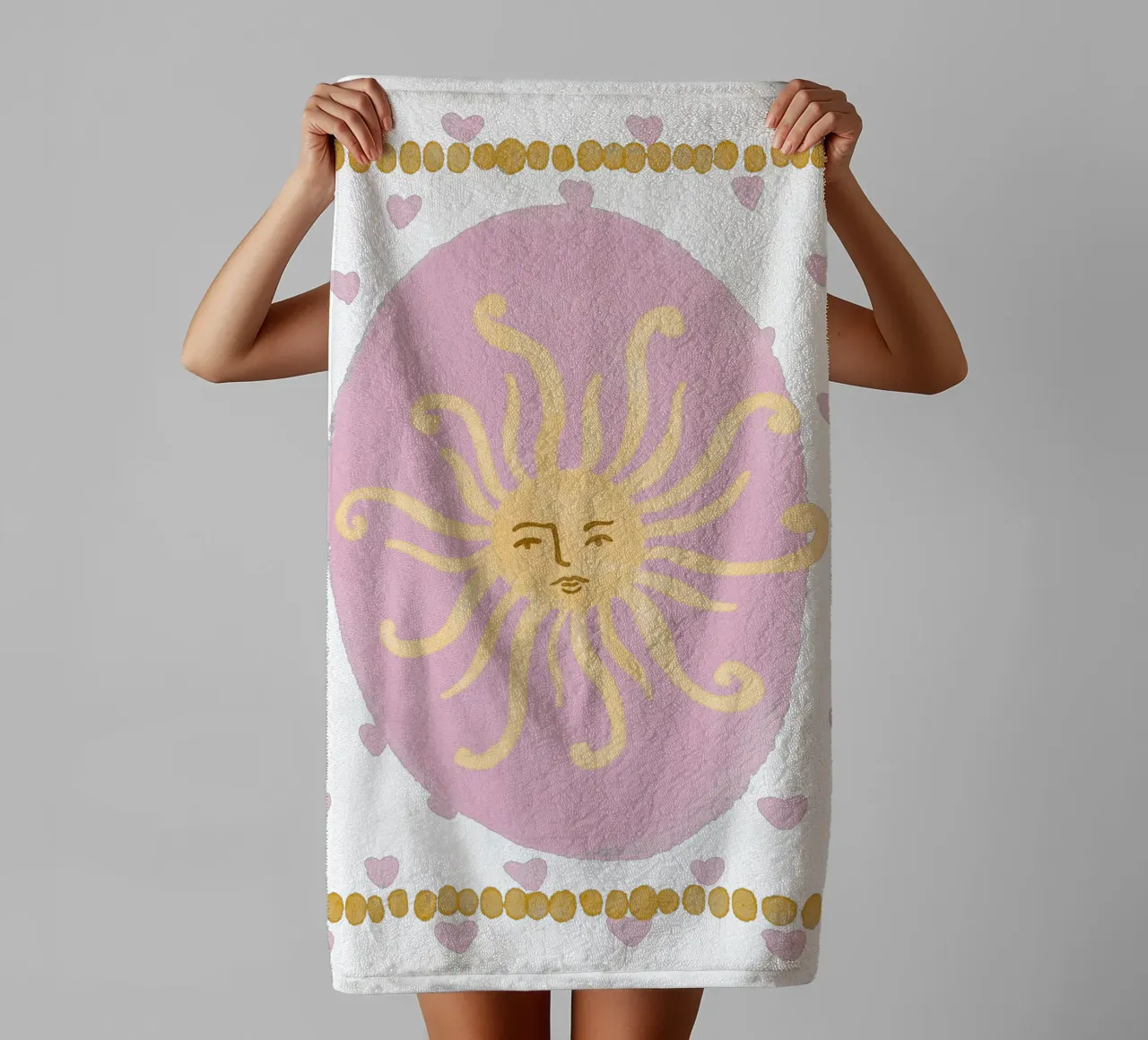 Soleil Boho Print, Whimsical Italy Icons, Italy Print towel by DolceVita