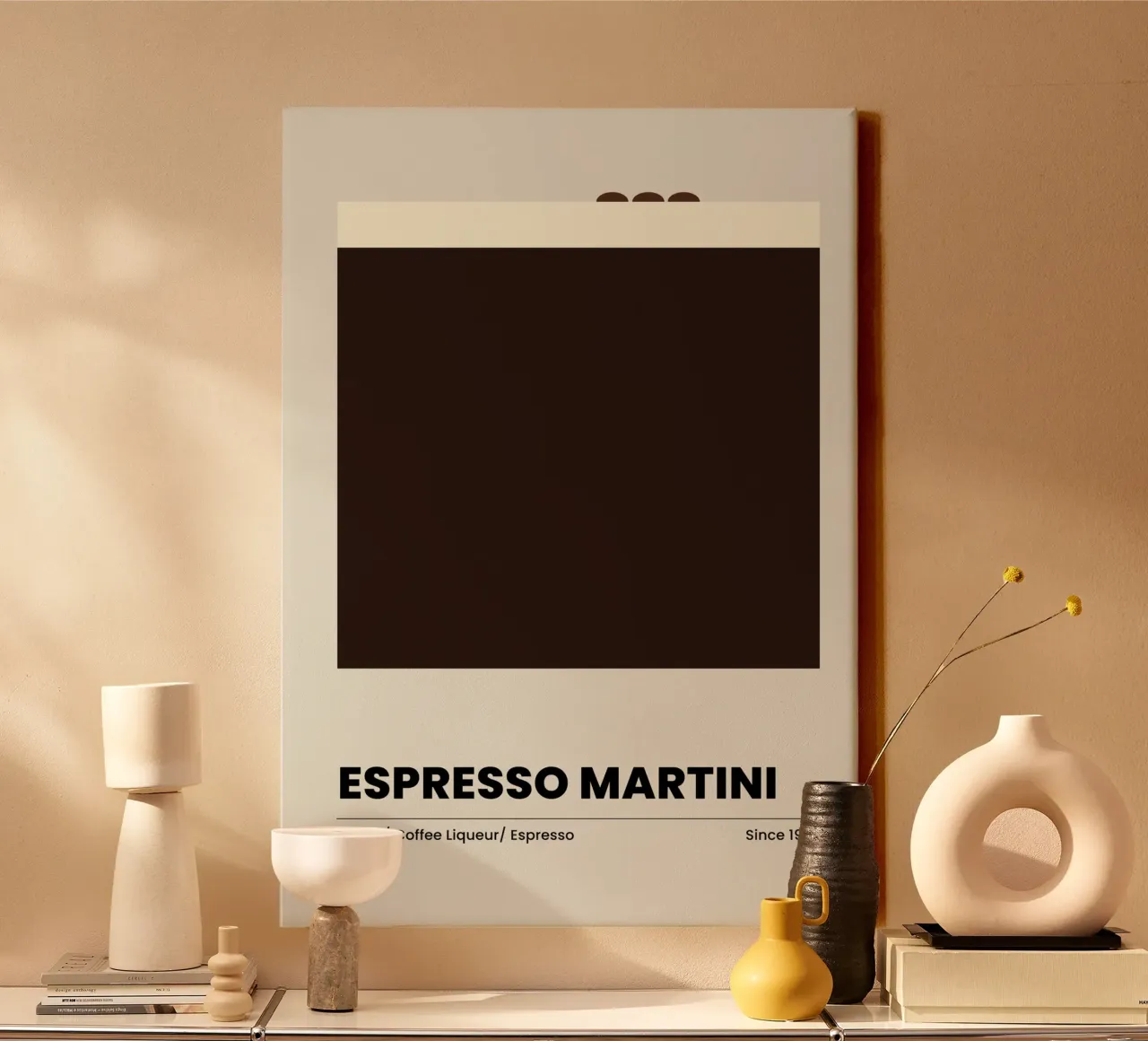 Espresso Martini canvas met Baklijst van OkleoStudio