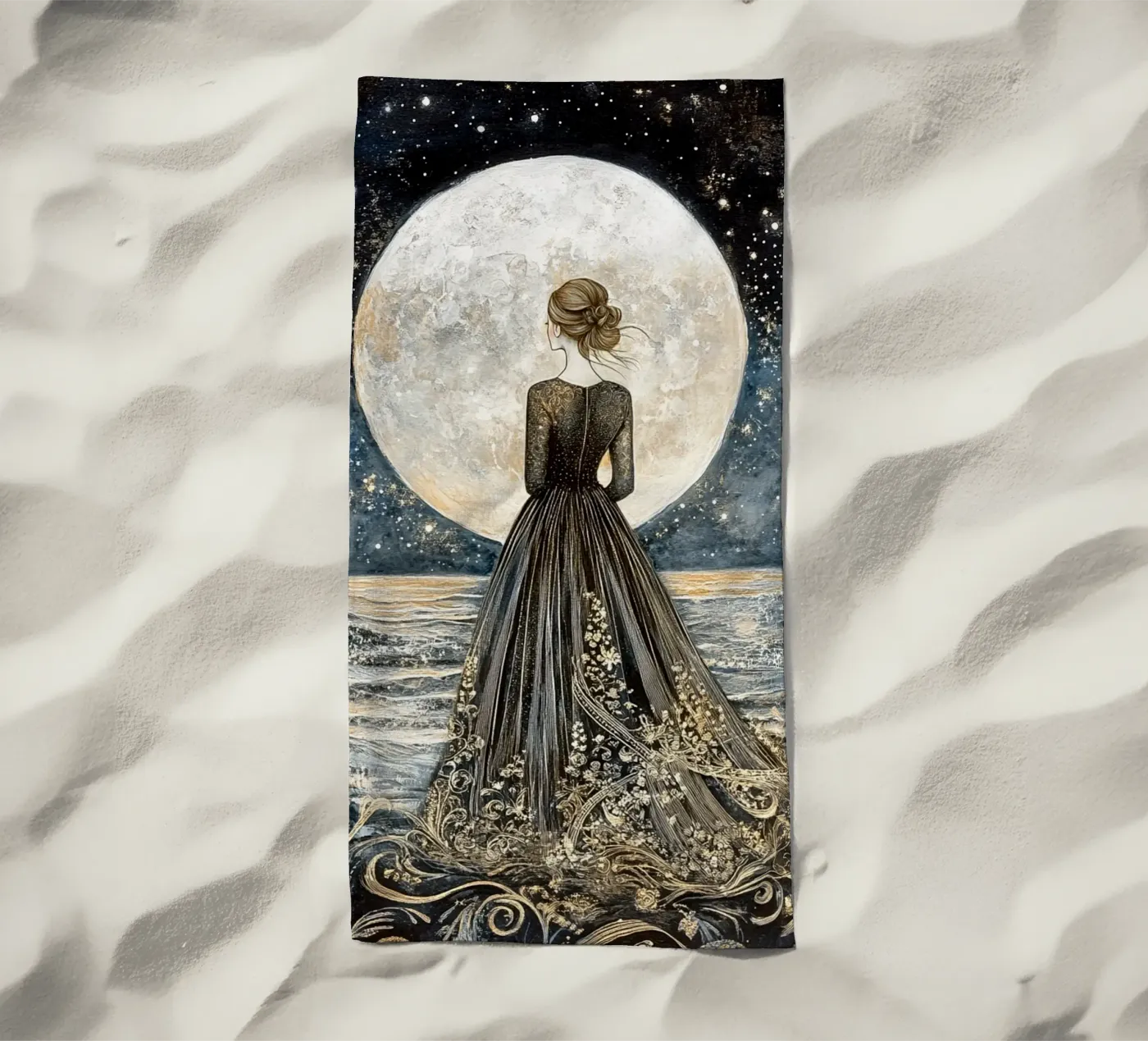 Luna e mare telo mare da Art-Nouveau-Dsg