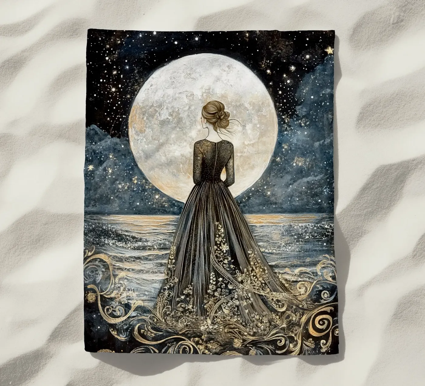 Luna e mare telo mare da Art-Nouveau-Dsg