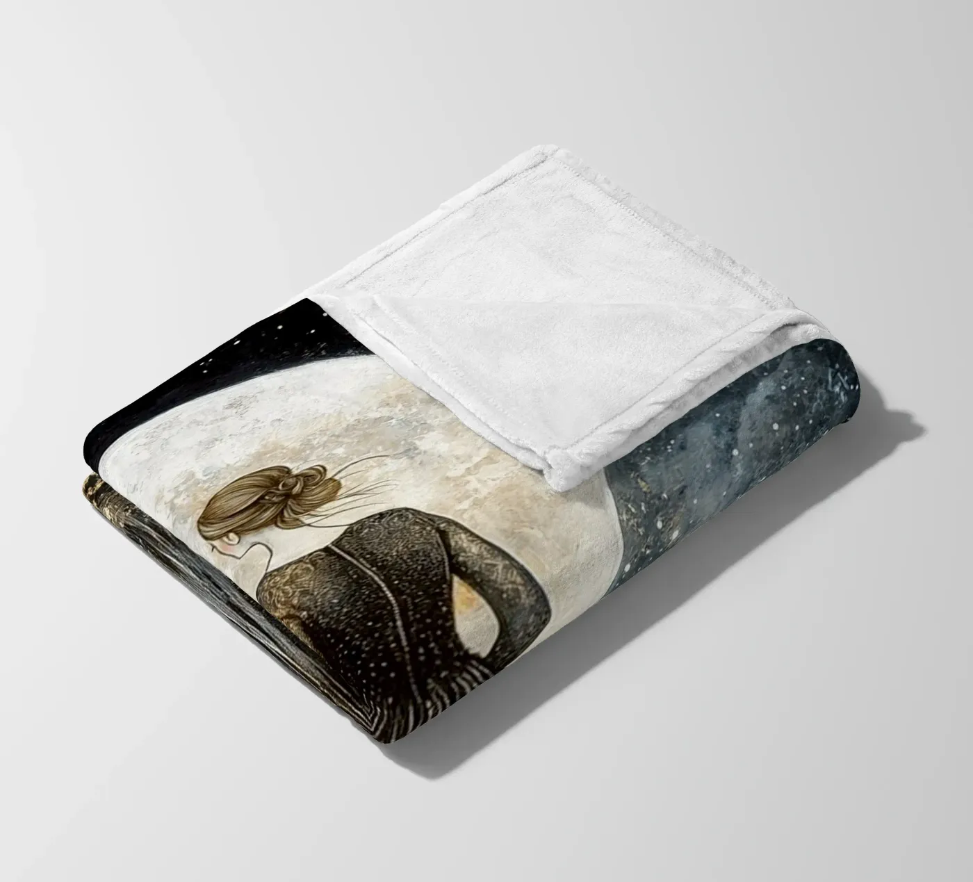 Luna e mare coperta in pile da Art-Nouveau-Dsg