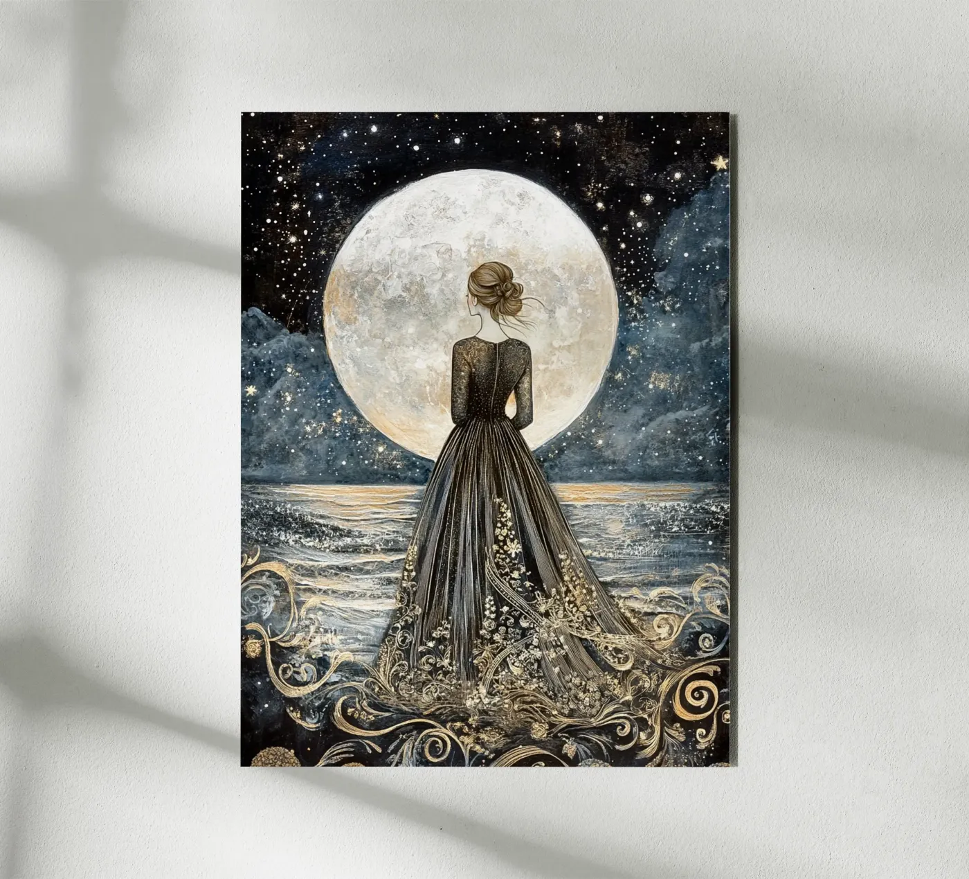 Luna e mare pannello forex da Art-Nouveau-Dsg