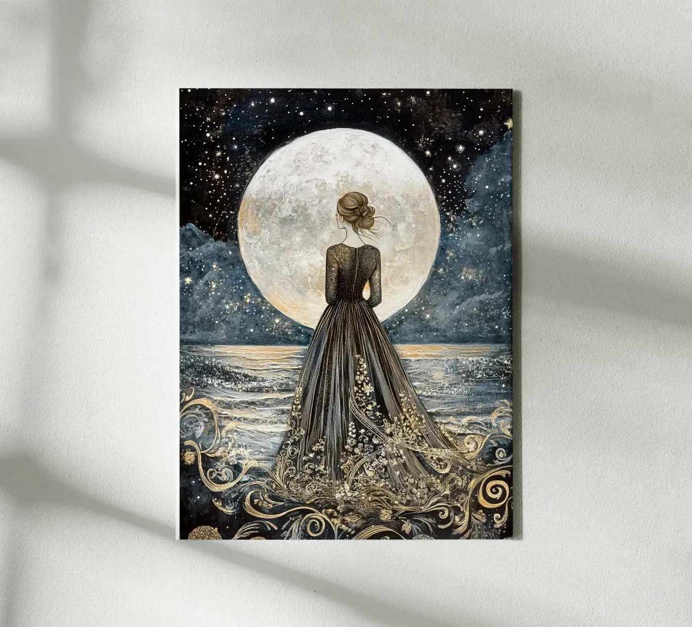 Luna e mare tela da Art-Nouveau-Dsg