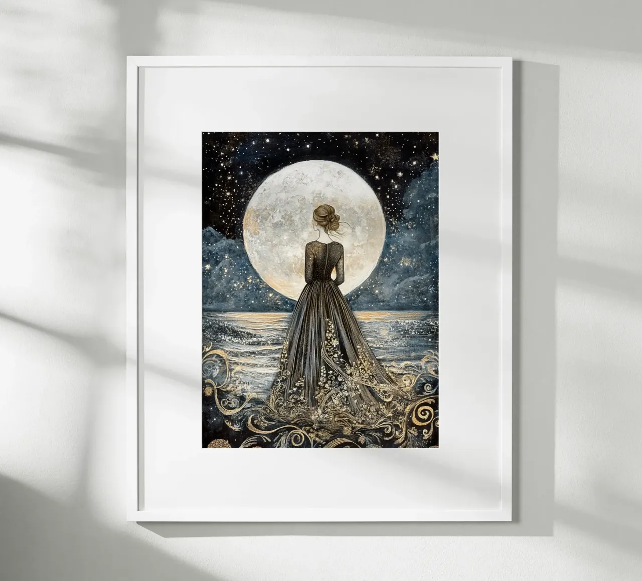 Luna e mare poster da Art-Nouveau-Dsg
