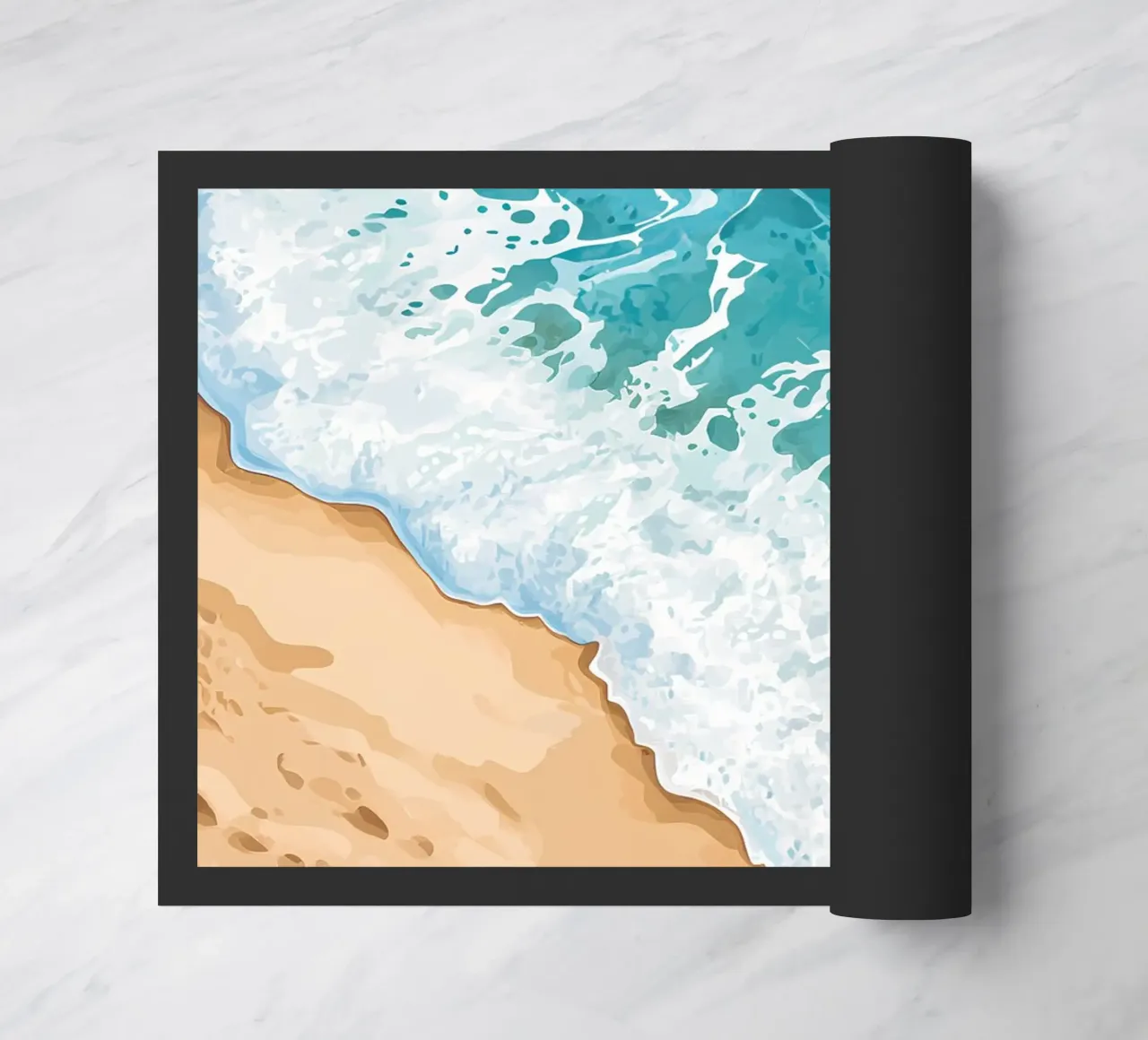 Ocean waves doormat by Digital Naive