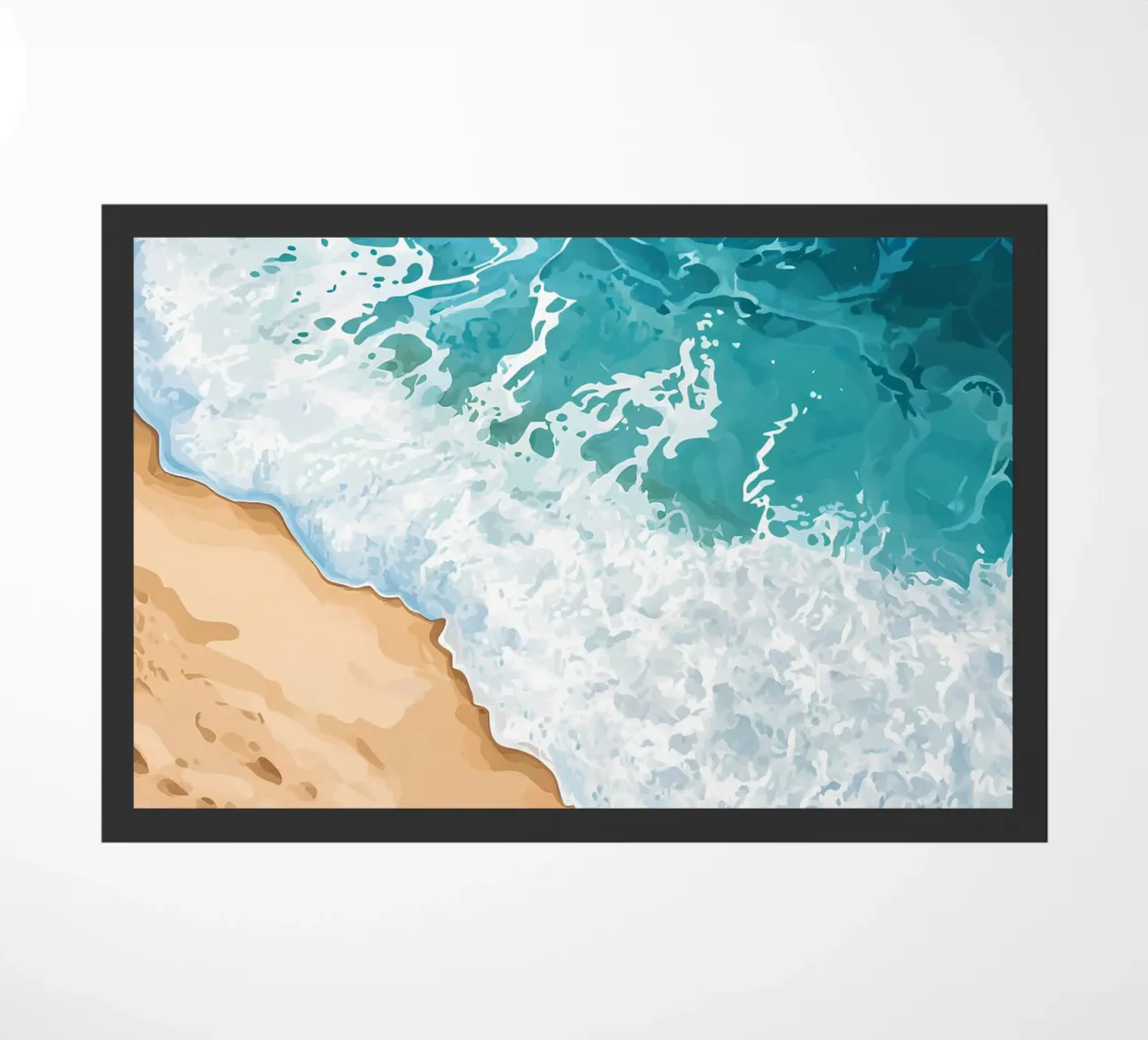 Ocean waves doormat by Digital Naive