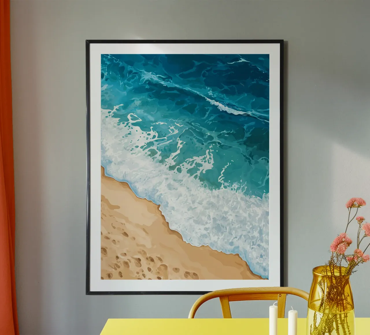Ocean waves poster by Digital Naive