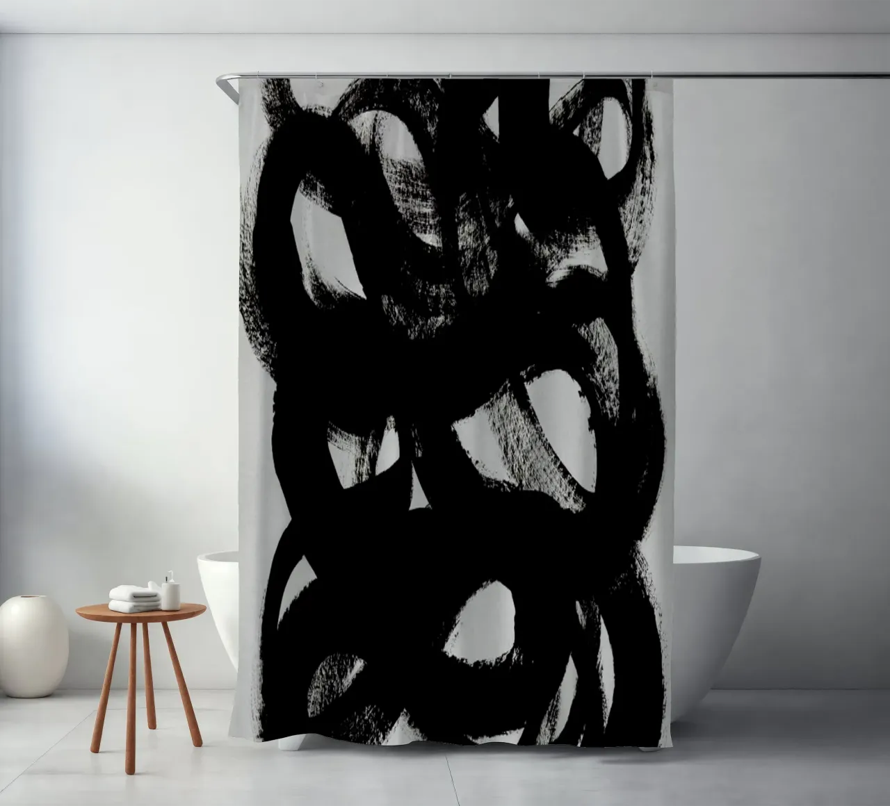 Abstract Brush Strokes 84 shower curtain by Mareike Böhmer