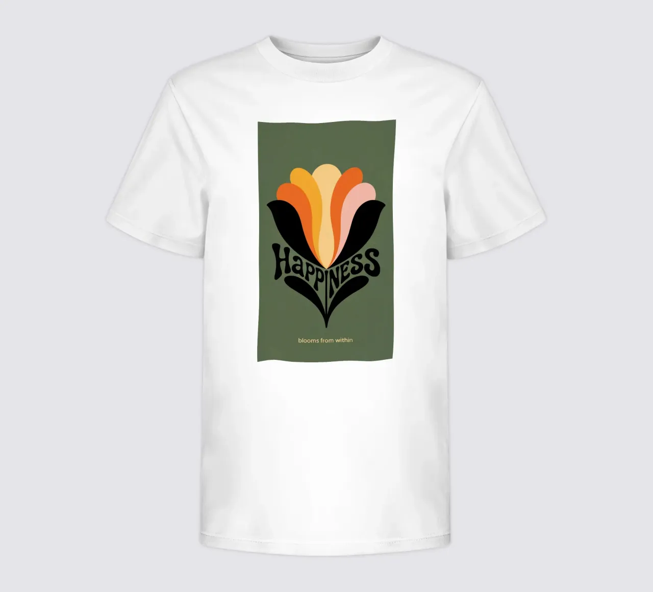 HAPPINESS BLOOMS FROM WITHIN t-shirt bambini da 20 Farben
