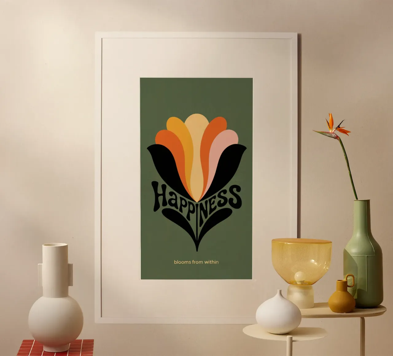 HAPPINESS BLOOMS FROM WITHIN carta hahnemühle da 20 Farben