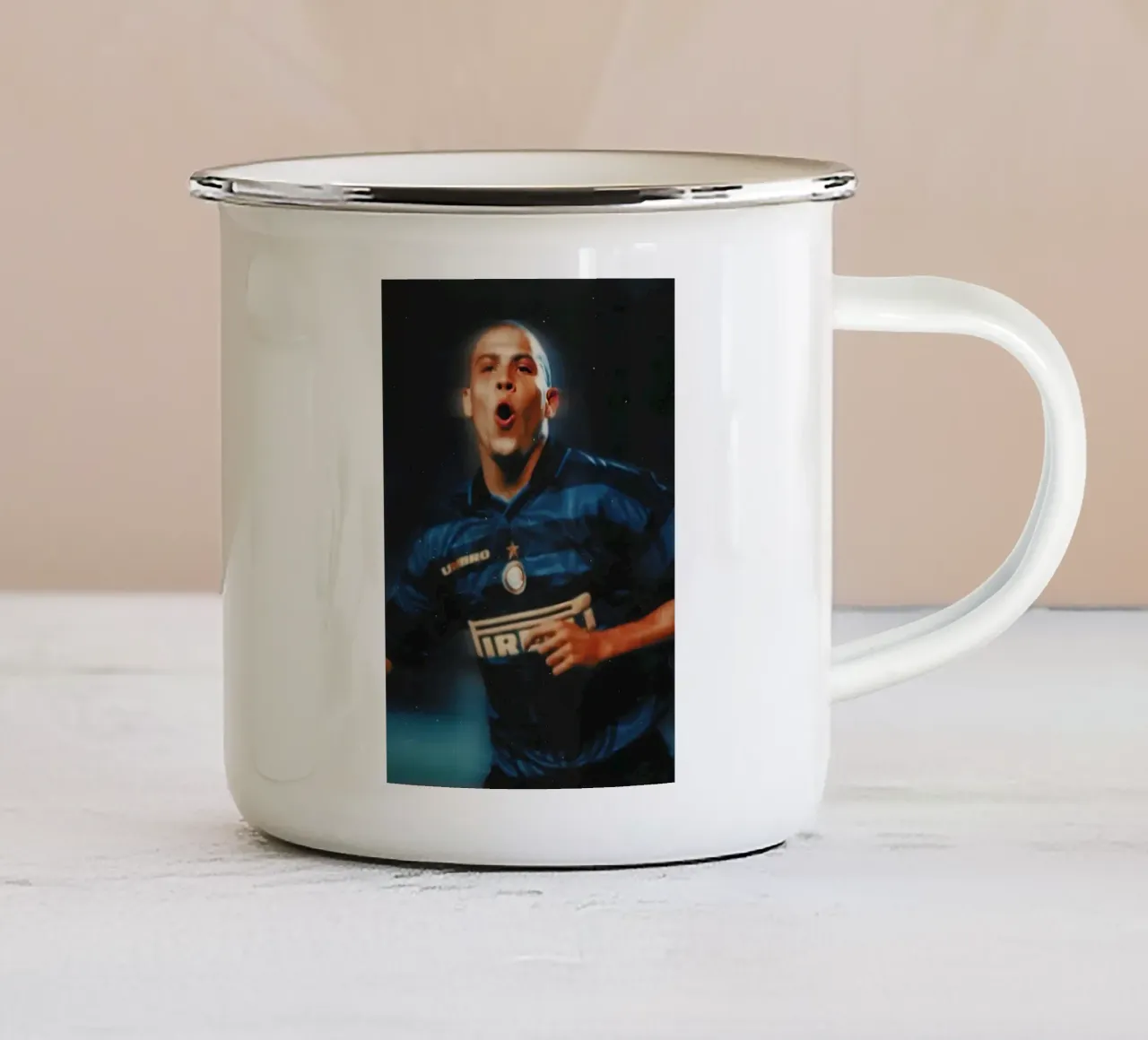 Ronaldo Inter Milan tazza in smalto da Low poly art