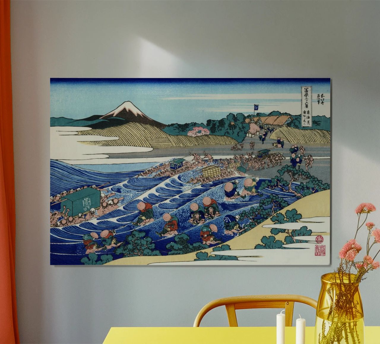 Katsushika Hokusai - De berg Fuji vanaf Kanaya op de Tōkaidō poster van Analic