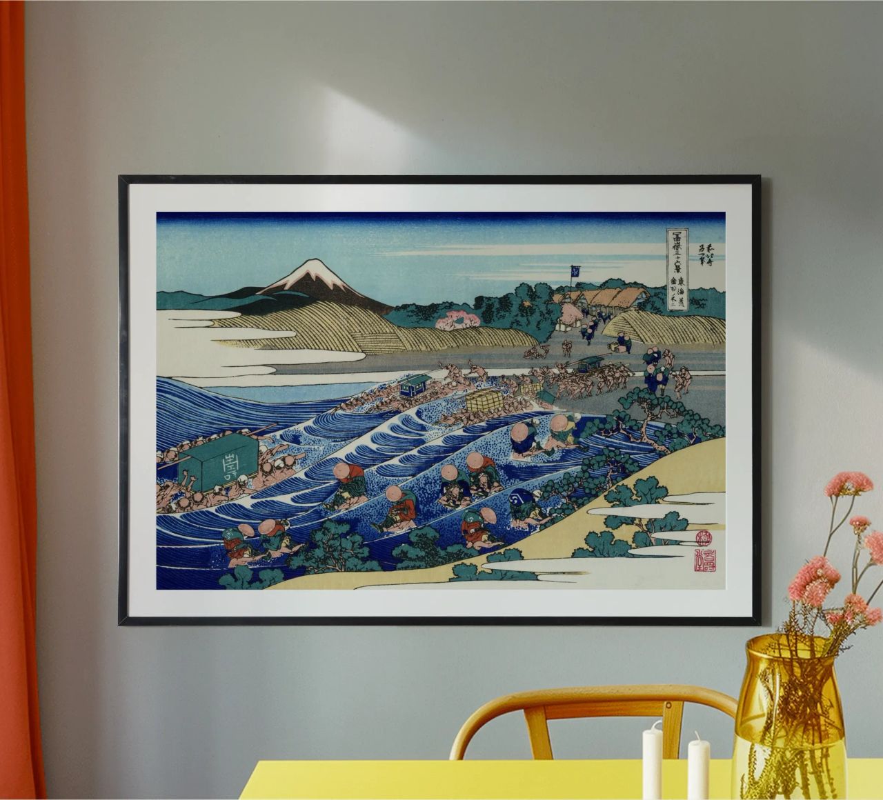 Katsushika Hokusai - De berg Fuji vanaf Kanaya op de Tōkaidō poster van Analic