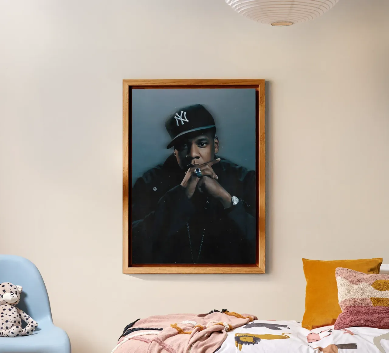 Jay Z alluminio dibond da Low poly art