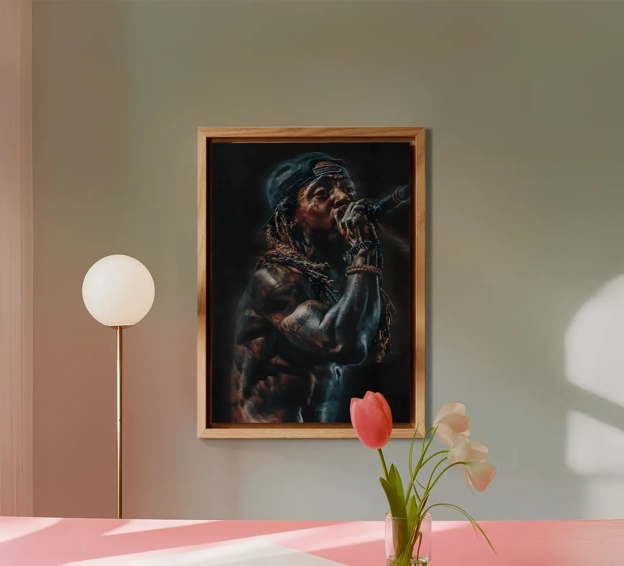 Lil Wayne alluminio dibond da Low poly art