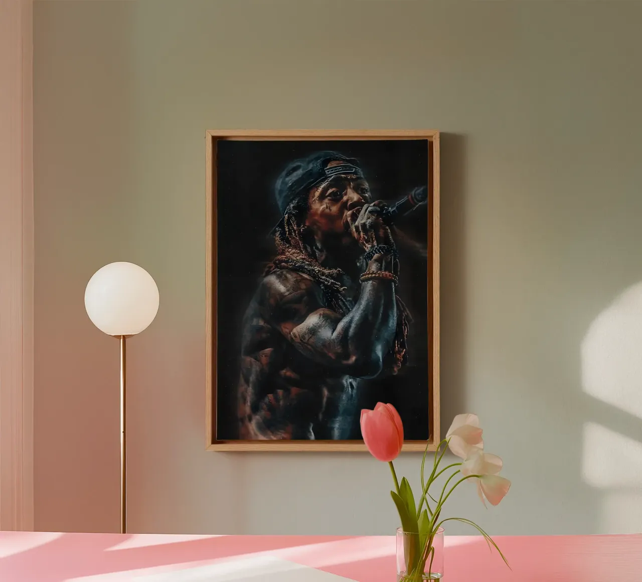 Lil Wayne canvas by Low poly art