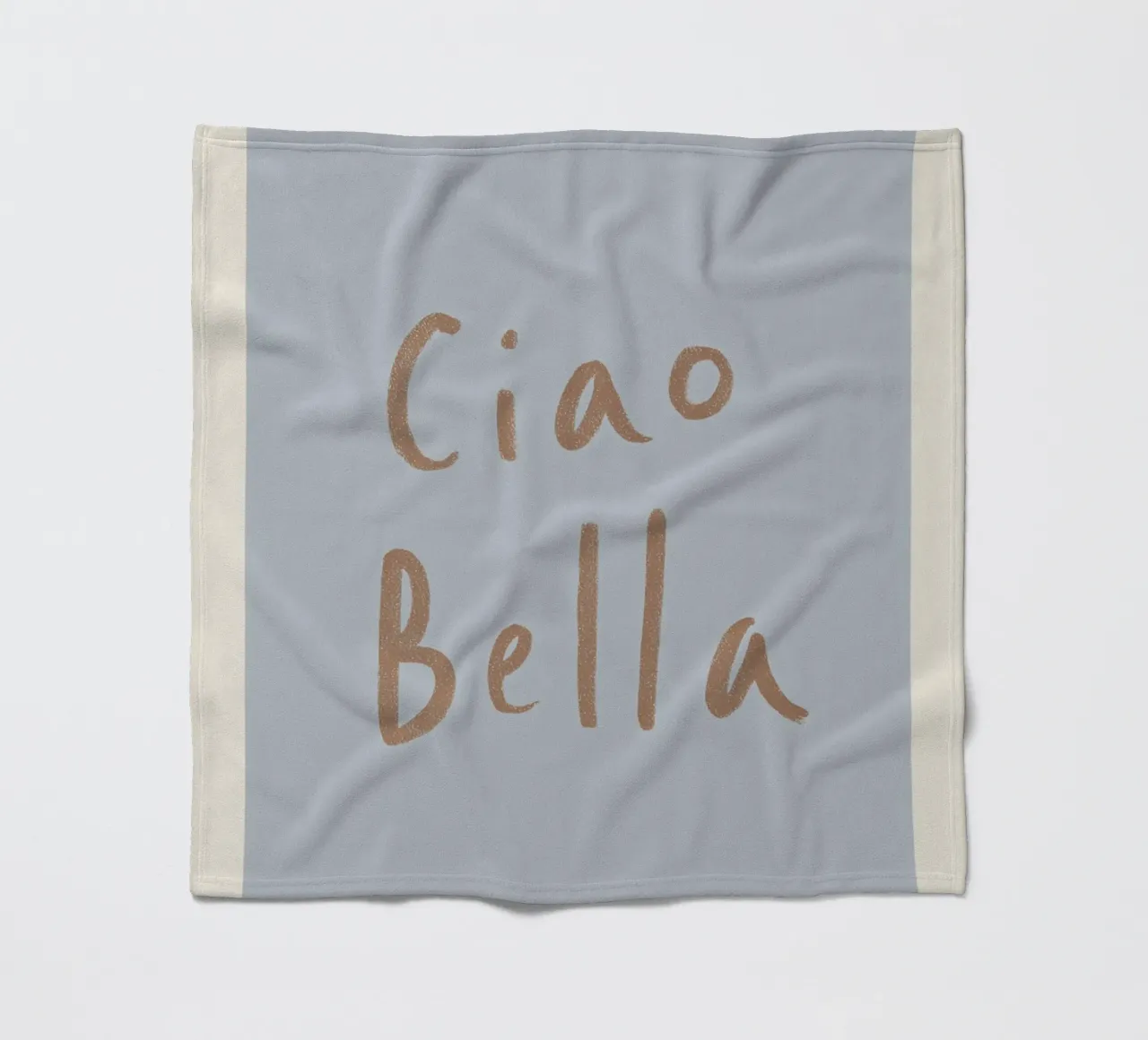 Ciao Bella, Romantic greetings fleece blanket by Carinaprint