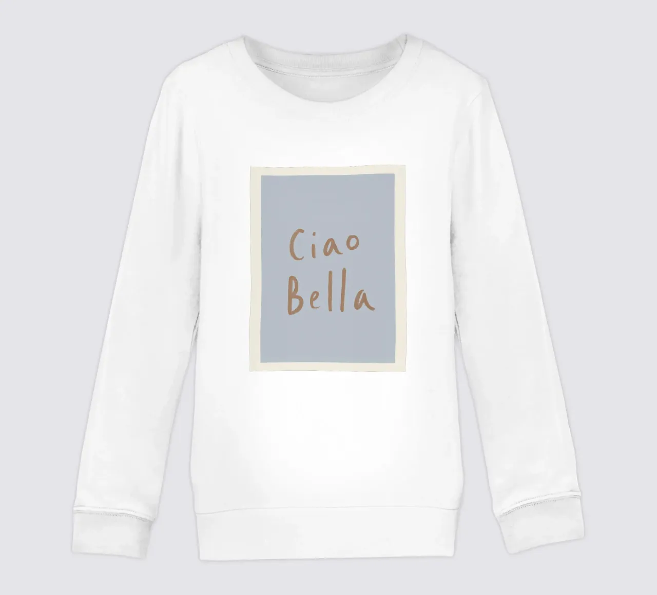 Ciao Bella, Romantic greetings kids sweatshirt by Carinaprint