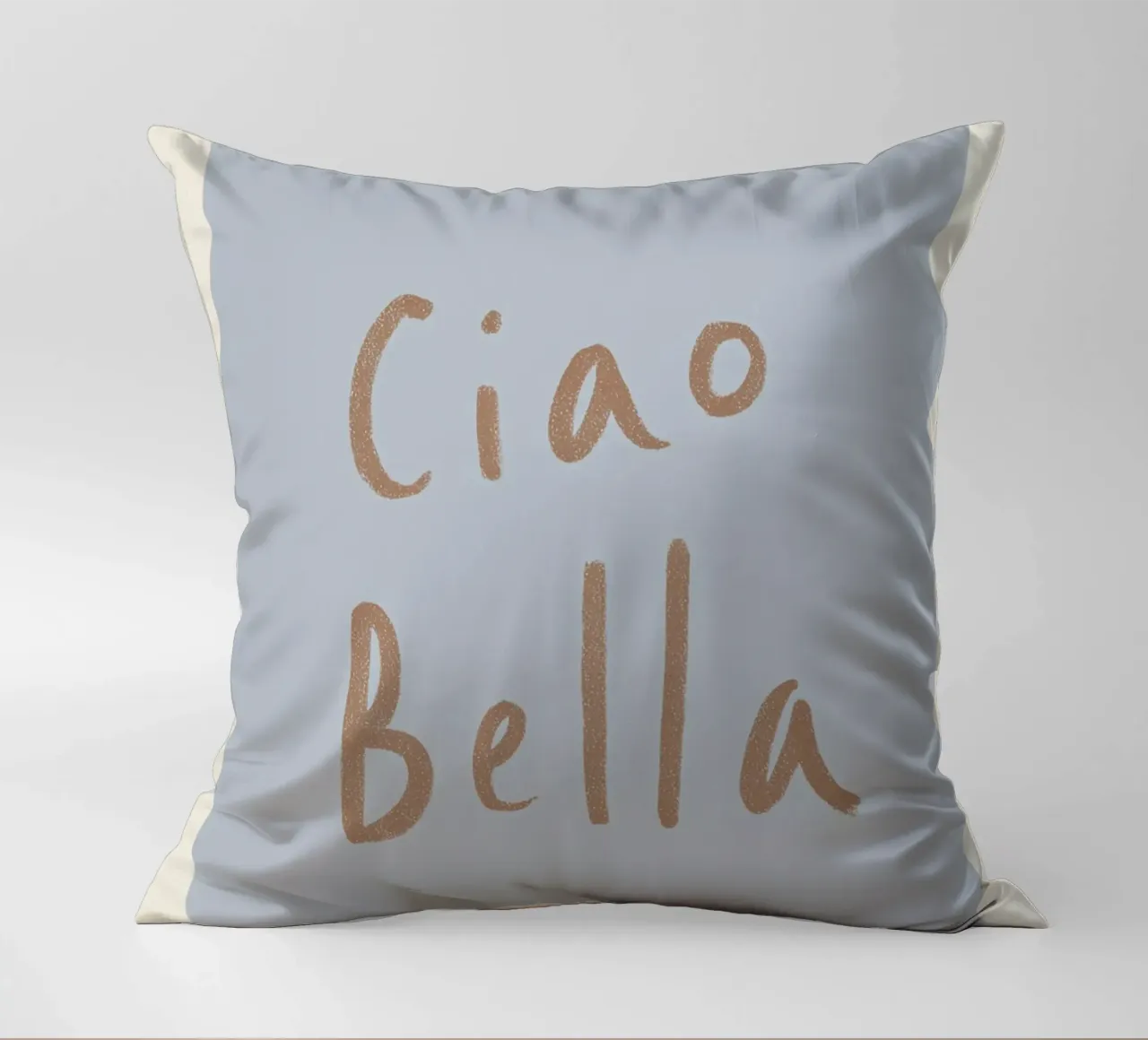 Ciao Bella, Romantic greetings decorative cushion by Carinaprint