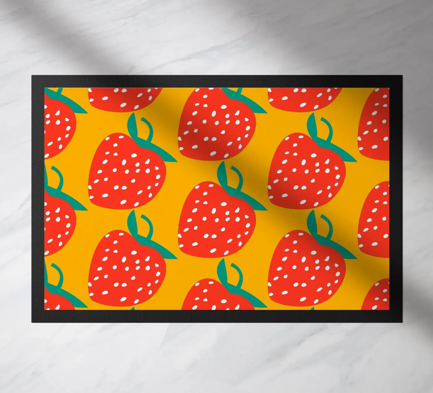 Aardbeien deurmat van Mariery Young