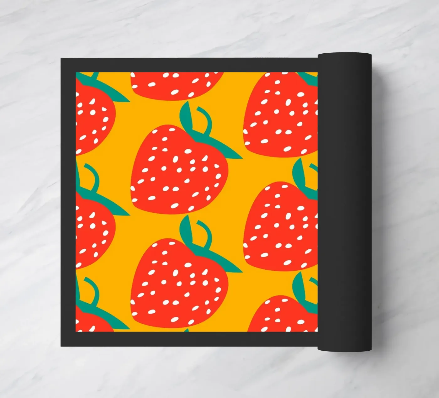 Aardbeien deurmat van Mariery Young