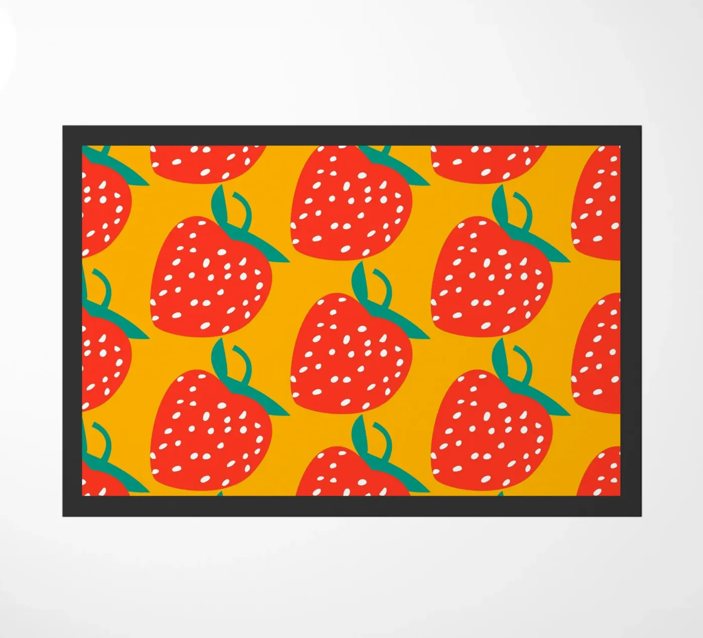 Aardbeien deurmat van Mariery Young