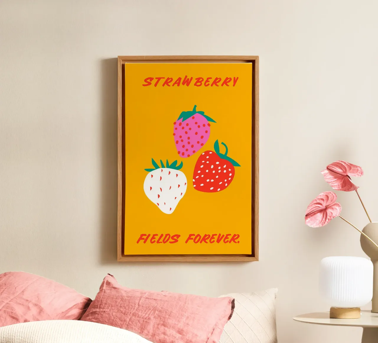 Fragole tela con Cornice a cassetta da Mariery Young