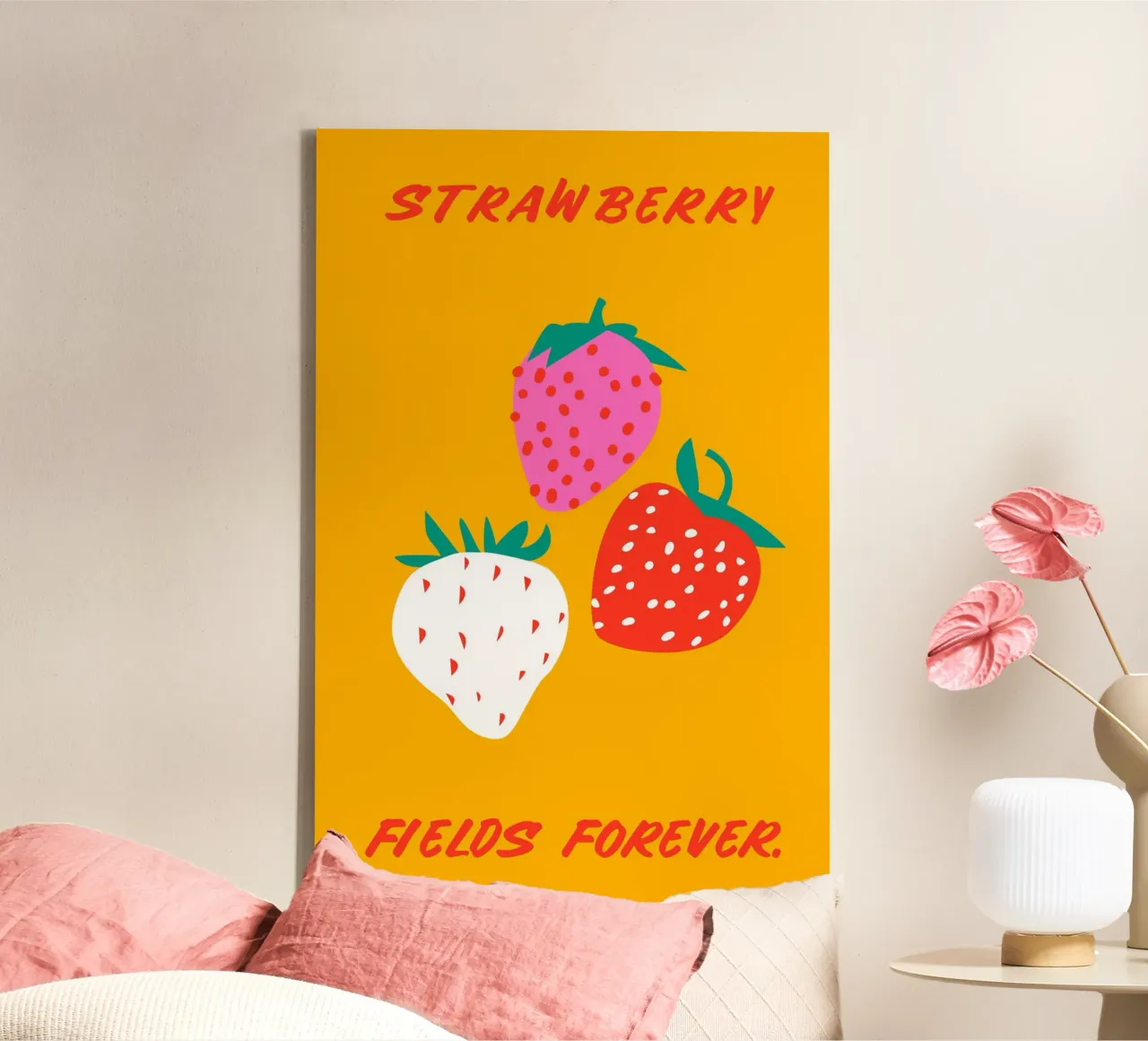 Fragole tela con Cornice a cassetta da Mariery Young