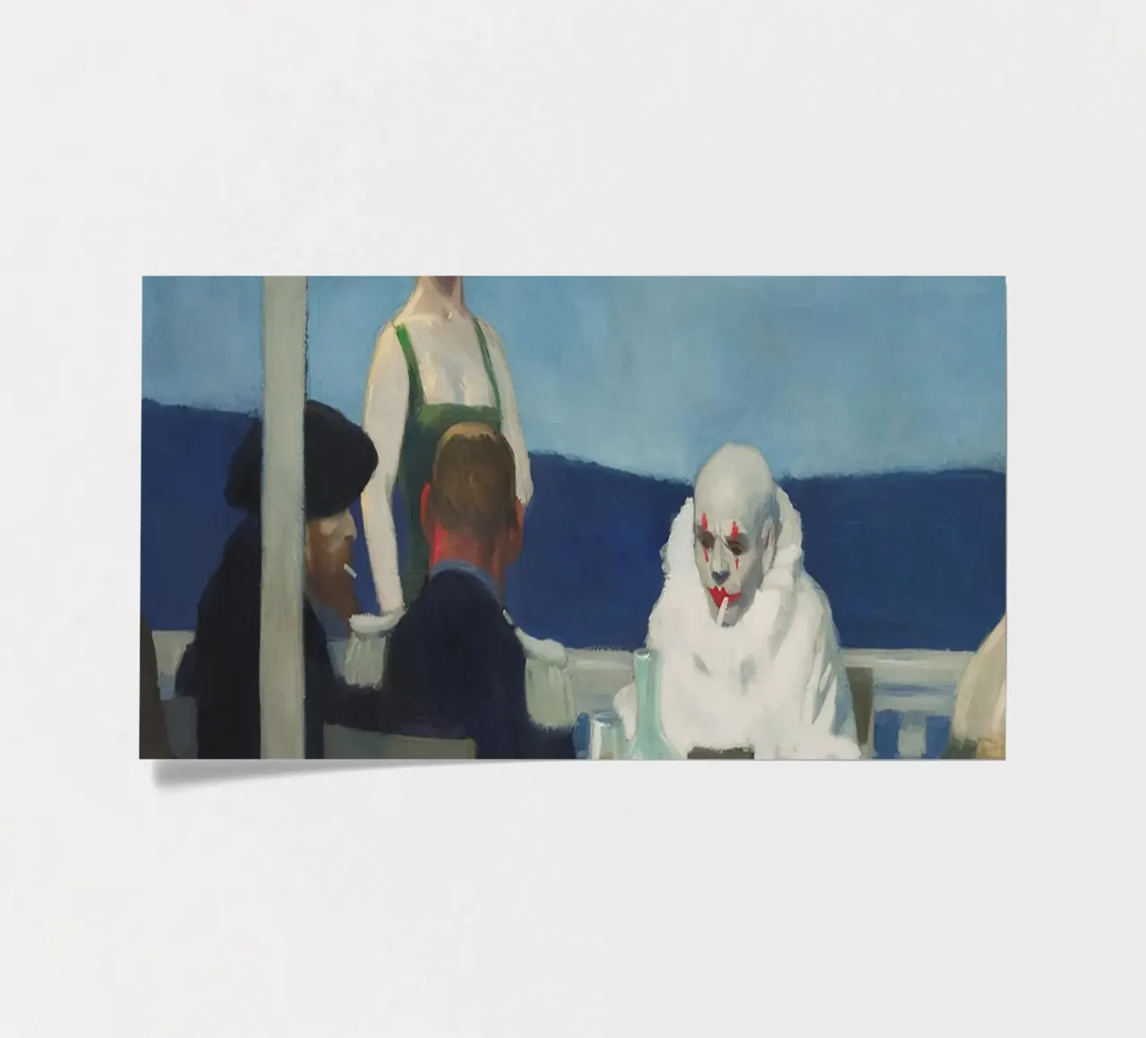 Soir Bleu" di Hopper - Il primo realismo e la vita nei caffè parigini foglio adesivo da NorwesClub