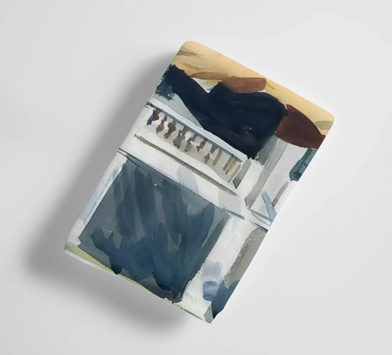 Le toit en mansarde de Hopper - Aquarelle et architecture américaines serviette de bain de NorwesClub