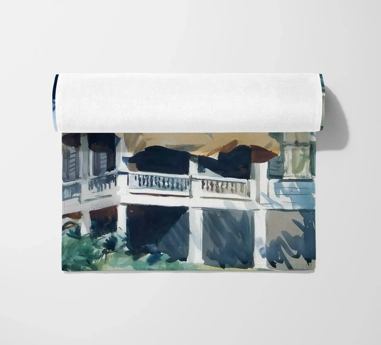 Il "Tetto a mansarda" di Hopper - Acquerello americano e architettura telo mare da NorwesClub