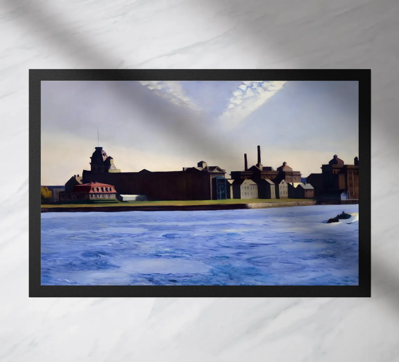 Hopper's "Blackwell's Island" - NYC Urban Realism & Solitary doormat by NorwesClub