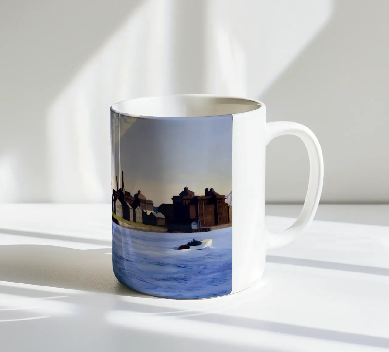 L'"Isola di Blackwell" di Hopper - Realismo urbano e solitudine a New York tazza in ceramica da NorwesClub