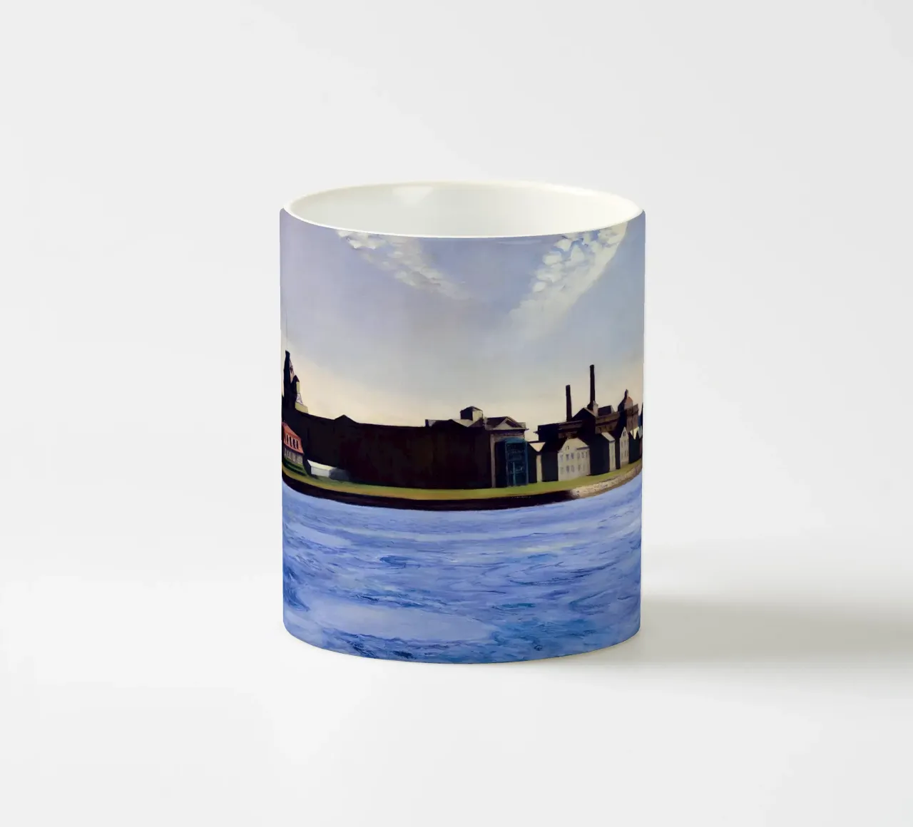 L'"Isola di Blackwell" di Hopper - Realismo urbano e solitudine a New York tazza in ceramica da NorwesClub