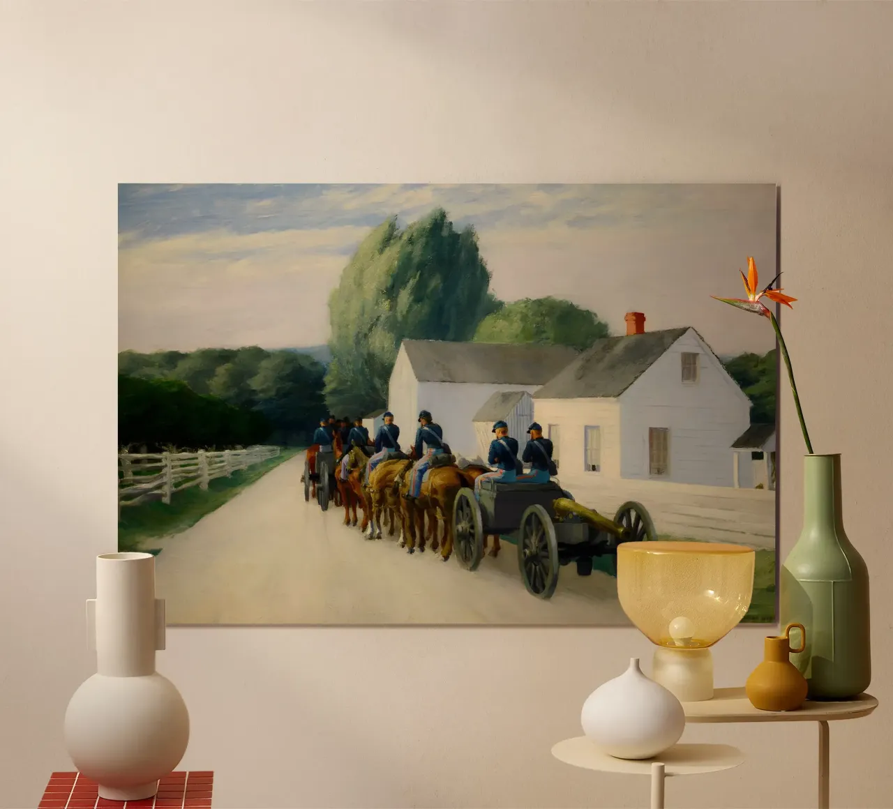 La "Batteria leggera a Gettysburg" di Hopper - Realismo storico poster da NorwesClub