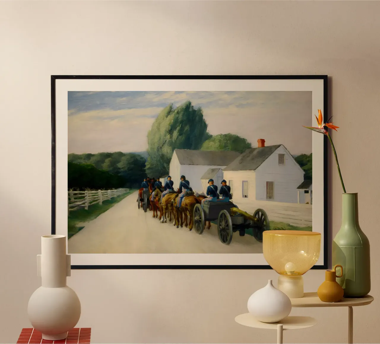 La "Batteria leggera a Gettysburg" di Hopper - Realismo storico poster da NorwesClub